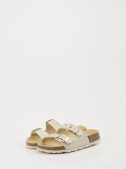 Superfit – Zwei-Riemen-Pantolette aus Synthetik Beige