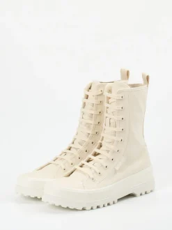 Superga – Canvas-Boots aus Textil Beige