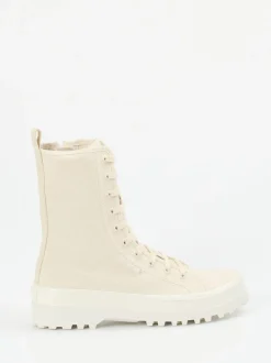Superga – Canvas-Boots aus Textil Beige