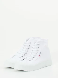 Superga – High-Top-Sneaker aus Canvas weiß