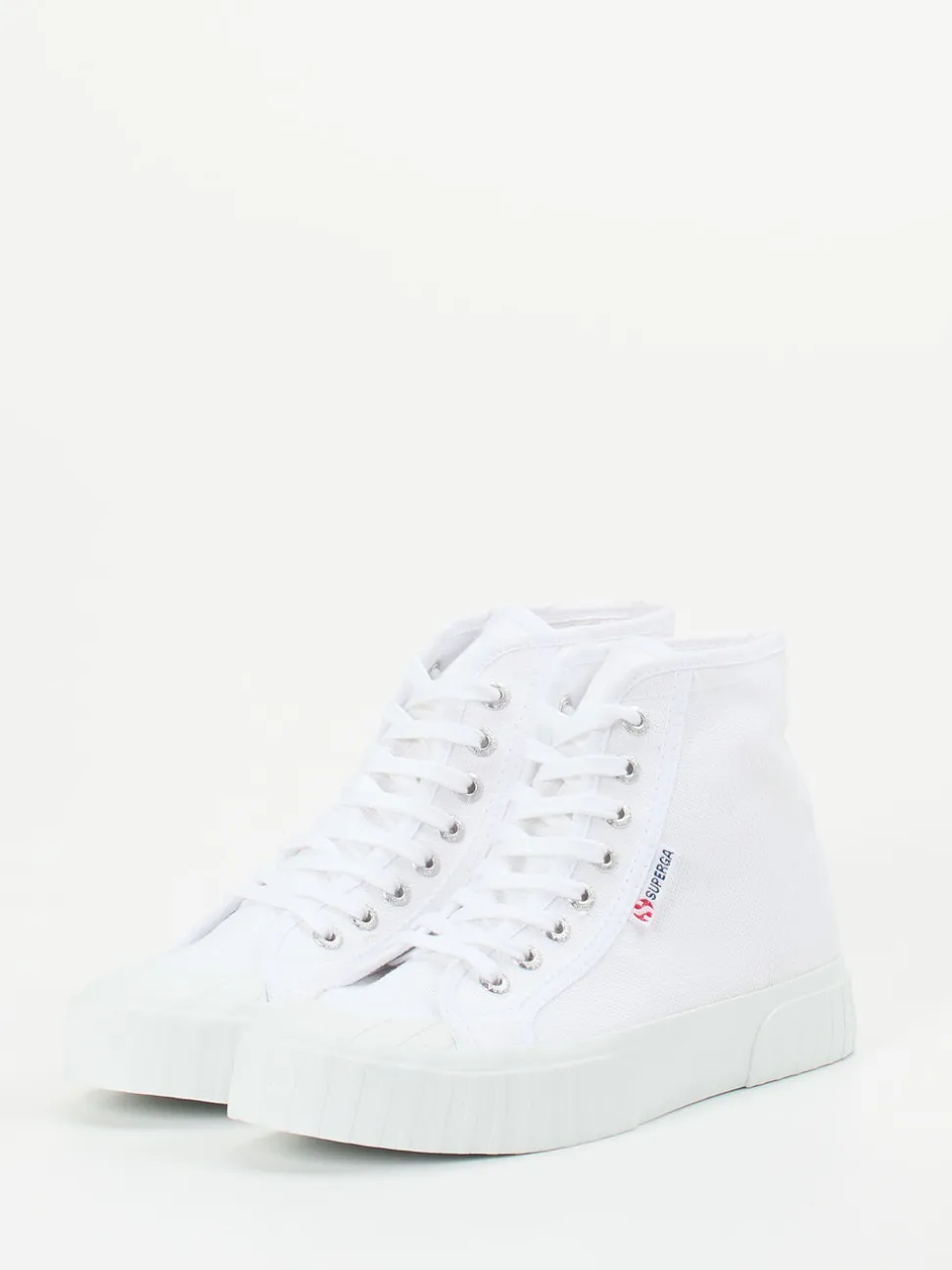 Superga – High-Top-Sneaker aus Canvas weiß