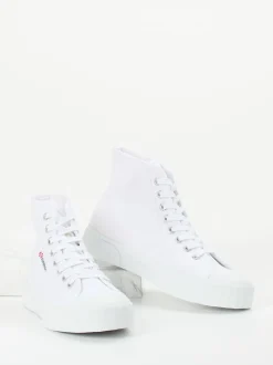 Superga – High-Top-Sneaker aus Canvas weiß