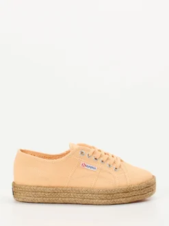Superga – Plateau-Sneaker aus Canvas in Orange