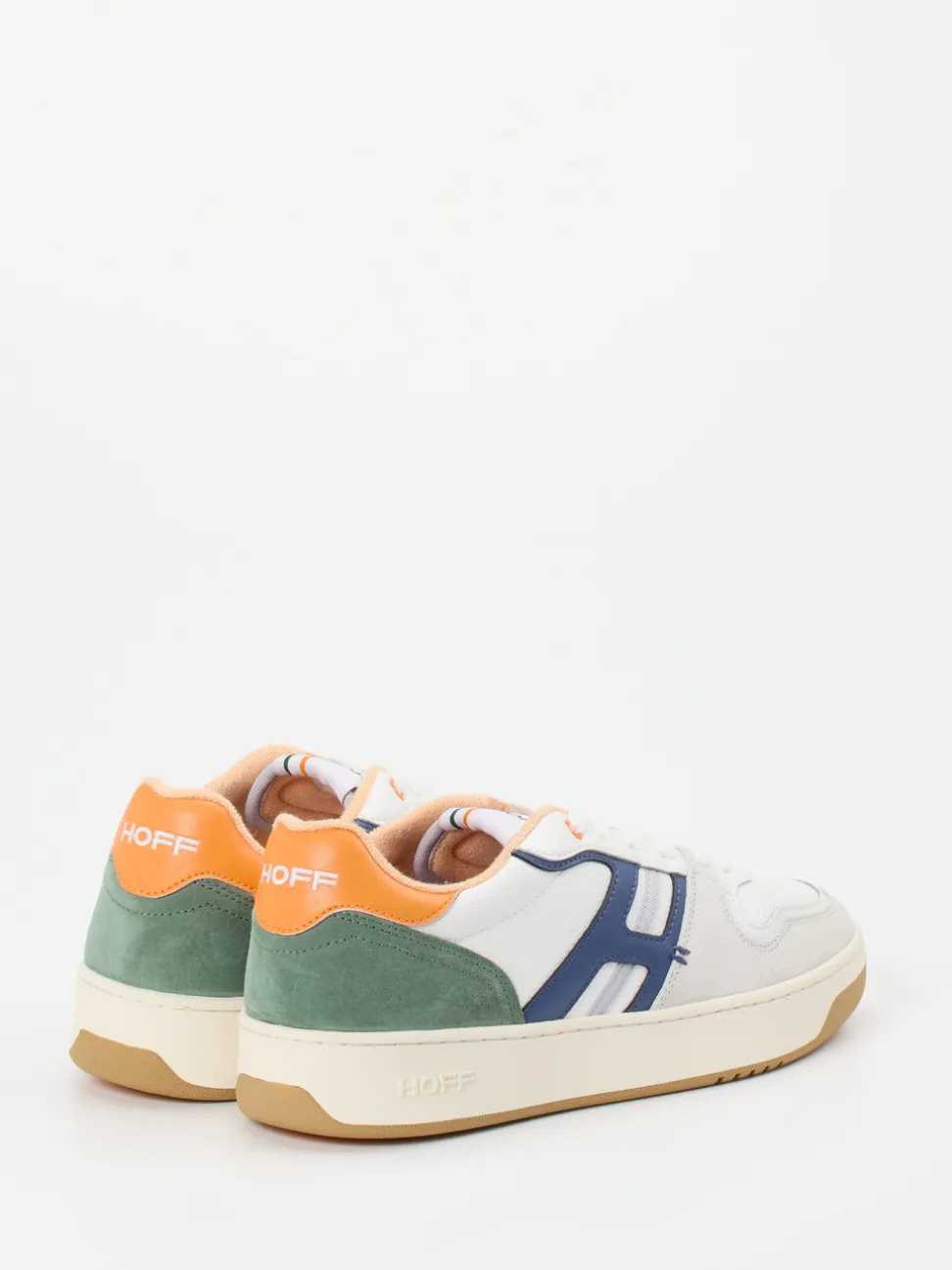 THE HOFF BRAND – Retro-Sneaker aus Leder-Mix Offwhite