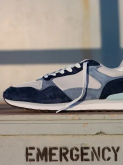 THE HOFF BRAND – Retro-Sneaker aus Veloursleder grau