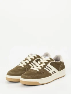 THE HOFF BRAND – Retro-Sneaker aus Veloursleder Olivgrün