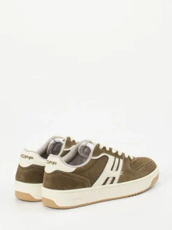 THE HOFF BRAND – Retro-Sneaker aus Veloursleder Olivgrün