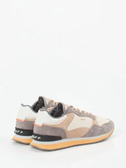 THE HOFF BRAND – Retro-Sneaker aus Velour/Textil creme