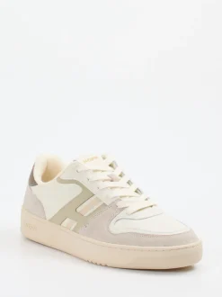 THE HOFF BRAND – Retro-Sneaker aus Leder cremeweiß