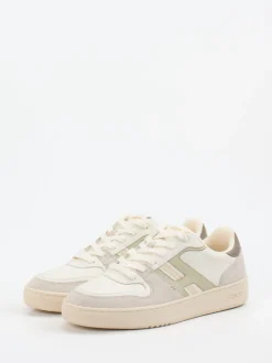 THE HOFF BRAND – Retro-Sneaker aus Leder cremeweiß