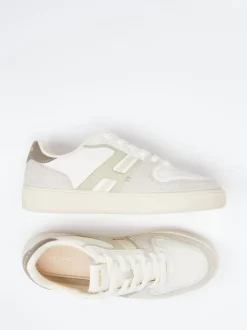 THE HOFF BRAND – Retro-Sneaker aus Leder cremeweiß