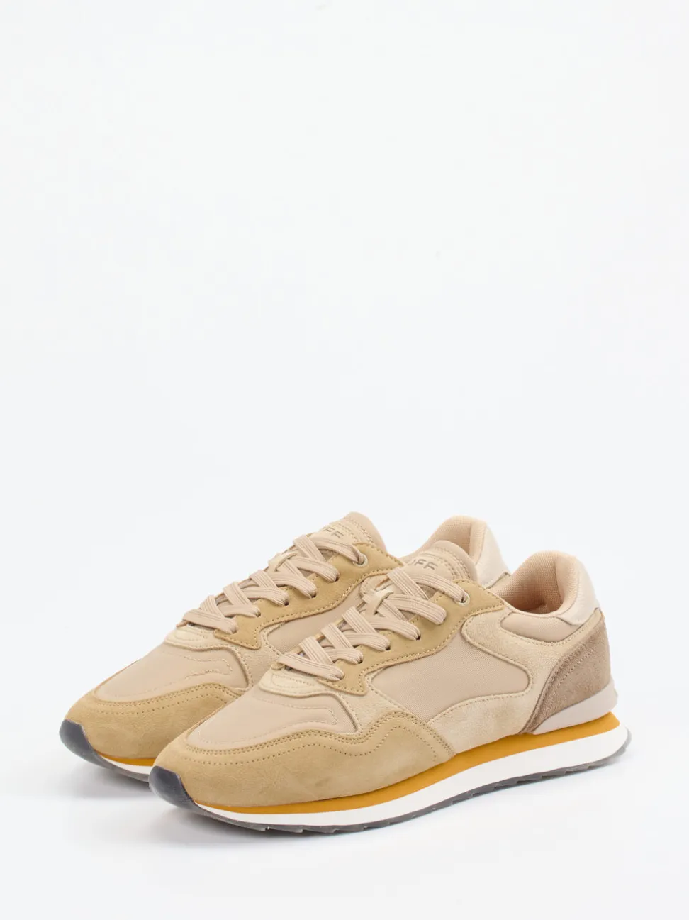 THE HOFF BRAND – Retro-Sneaker Vancouver aus Textil und Veloursleder Beige