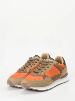 THE HOFF BRAND – Sneaker aus Textil und Veloursleder Orange