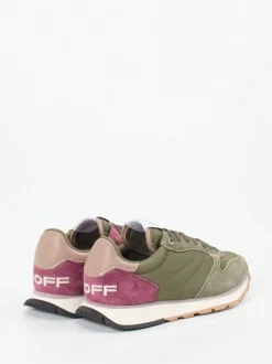 THE HOFF BRAND – Sneaker aus Velours und Textil olivgrün