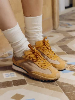 THE HOFF BRAND – Sneaker aus Veloursleder orange
