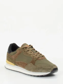 THE HOFF BRAND – Sneaker aus Veloursleder und Textil Olivgrün