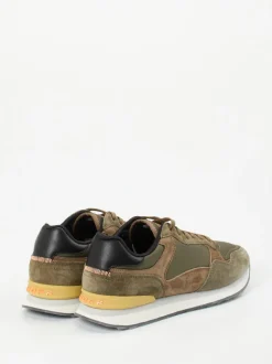 THE HOFF BRAND – Sneaker aus Veloursleder und Textil Olivgrün