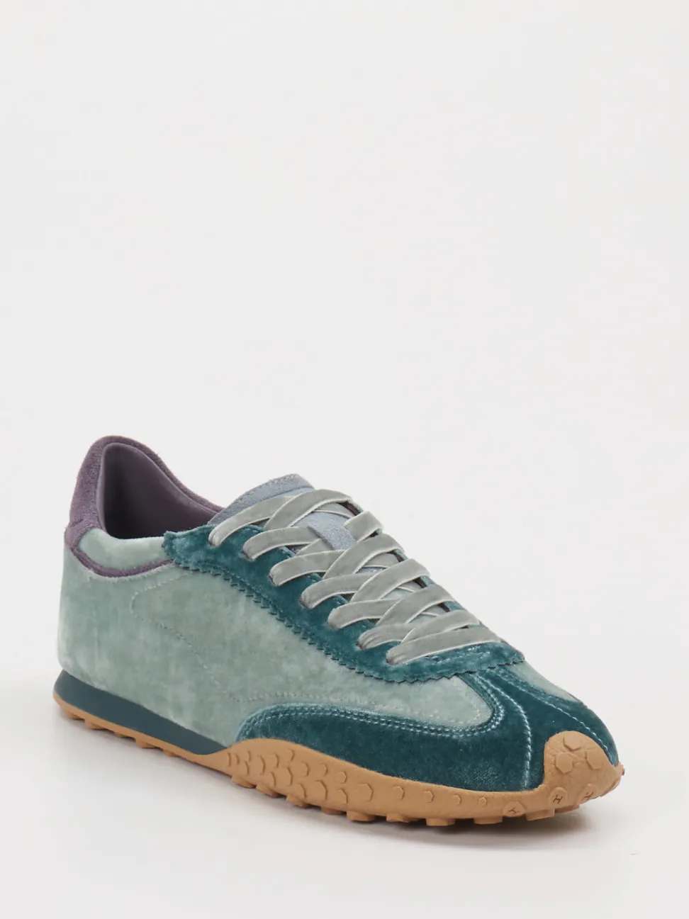 THE HOFF BRAND – Sneaker aus Veloursleder Salbeigrün