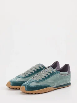 THE HOFF BRAND – Sneaker aus Veloursleder Salbeigrün