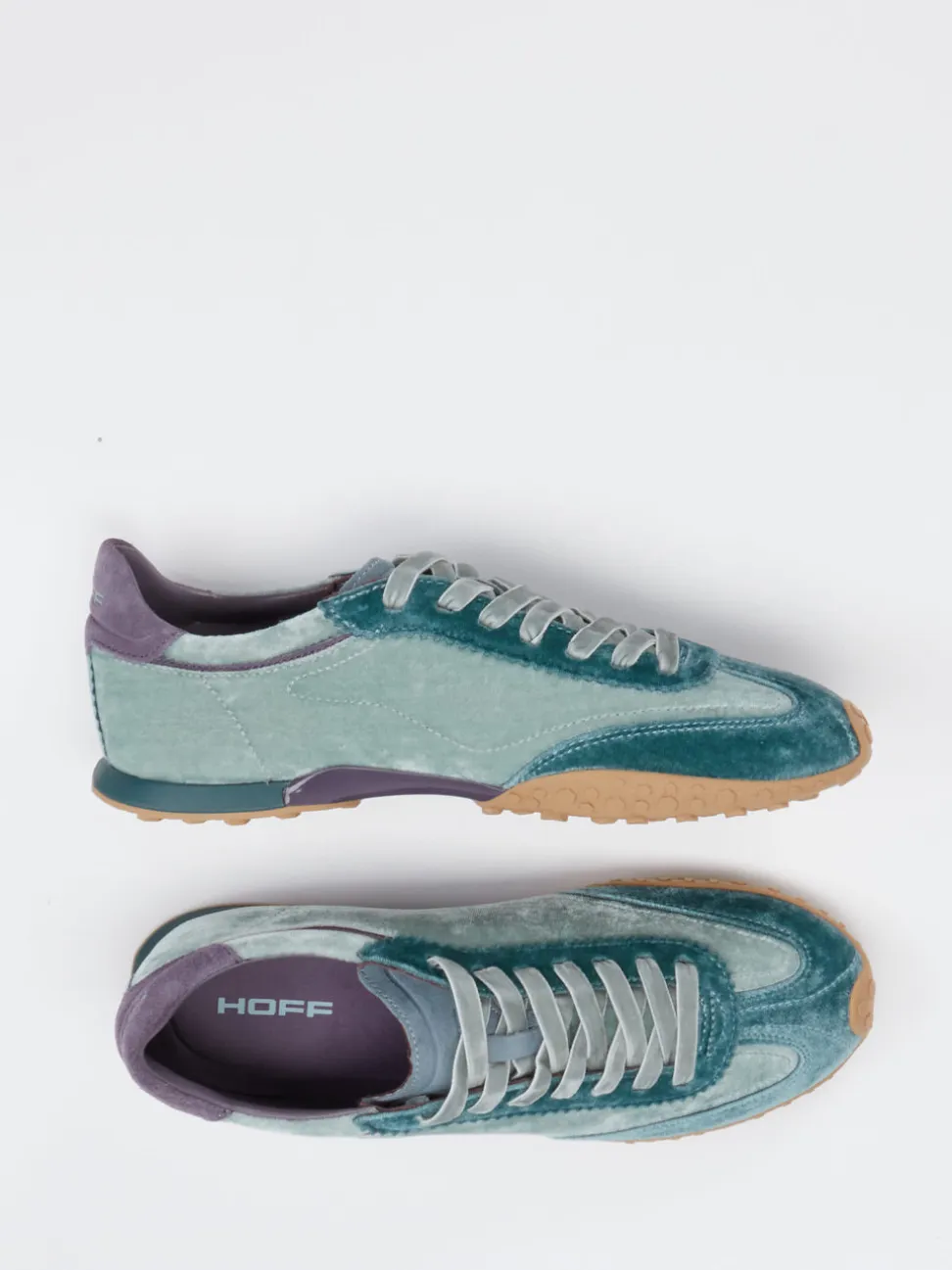 THE HOFF BRAND – Sneaker aus Veloursleder Salbeigrün