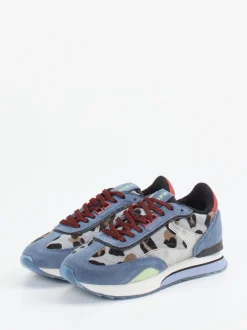 THE HOFF BRAND – Sneaker aus Veloursleder blau gemustert