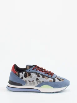 THE HOFF BRAND – Sneaker aus Veloursleder blau gemustert