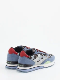 THE HOFF BRAND – Sneaker aus Veloursleder blau gemustert
