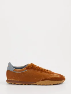 THE HOFF BRAND – Sneaker aus Veloursleder kupferbraun