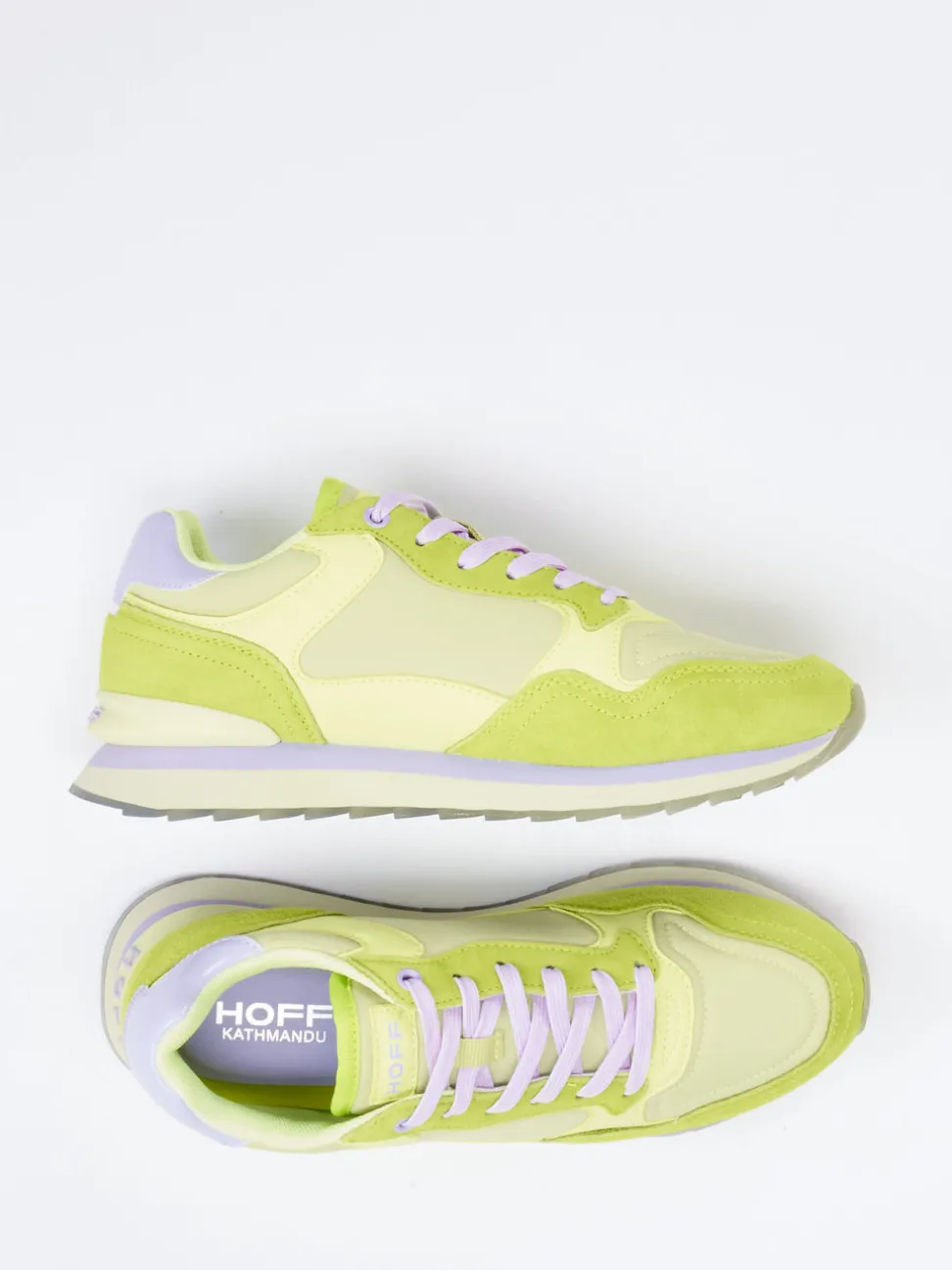 THE HOFF BRAND – Sneaker aus Textil und Veloursleder grün