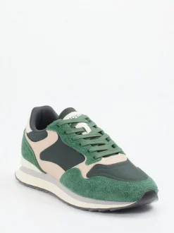 THE HOFF BRAND – Sneaker Antwerpen aus Veloursleder und Textil grün