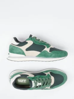 THE HOFF BRAND – Sneaker Antwerpen aus Veloursleder und Textil grün