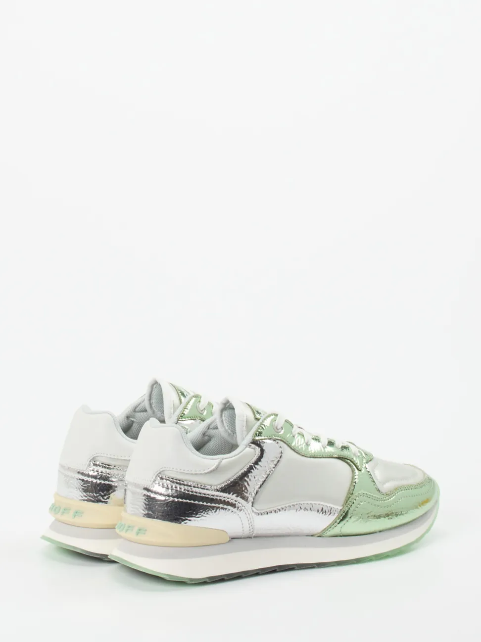 THE HOFF BRAND – Sneaker aus Metallicleder in Silber
