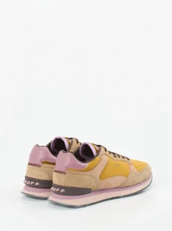 The Hoff Brand – Sneaker aus Veloursleder und Textil Senfgelb