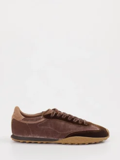 THE HOFF BRAND – Sneaker aus Velour/Textil braun