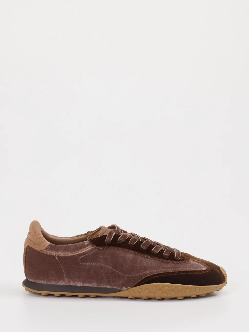 THE HOFF BRAND – Sneaker aus Velour/Textil braun