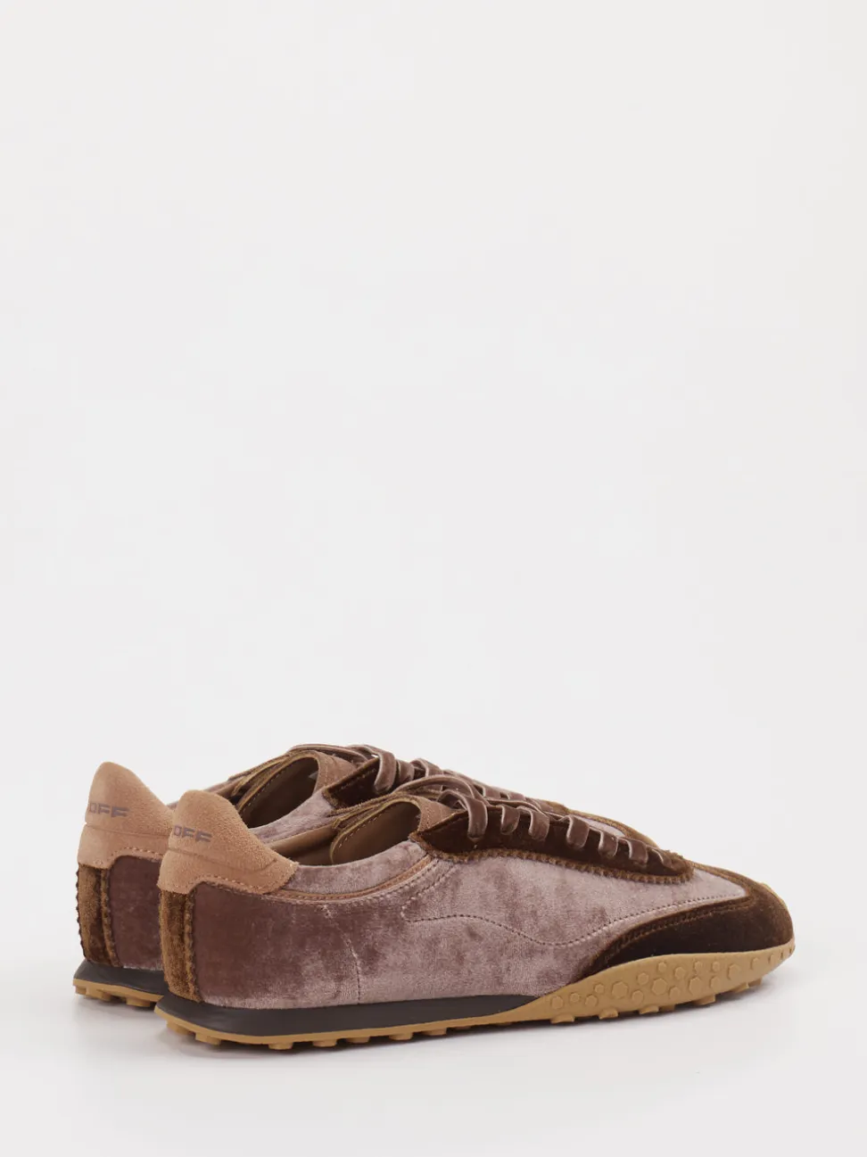 THE HOFF BRAND – Sneaker aus Velour/Textil braun