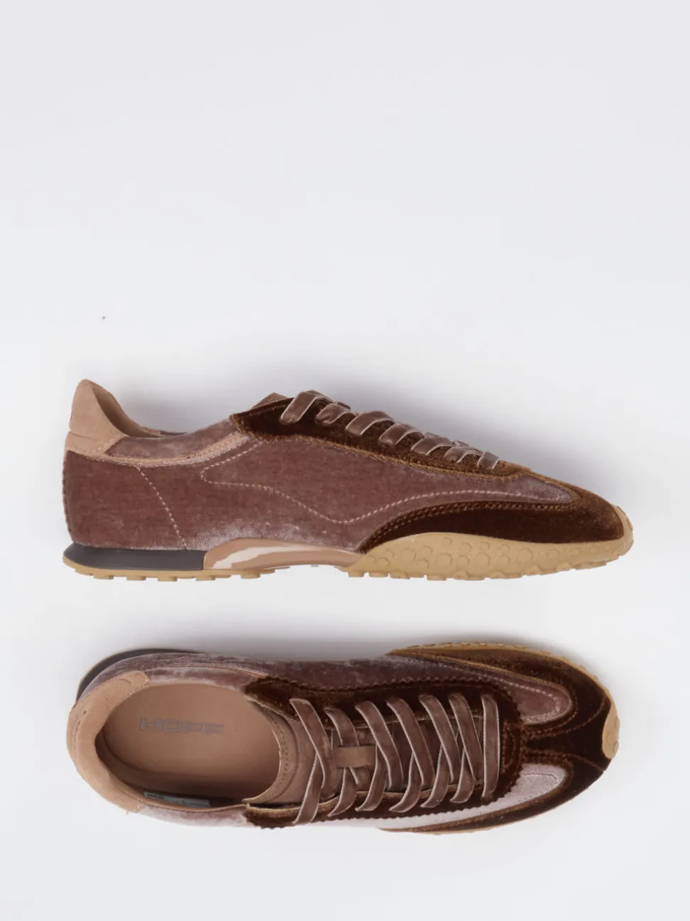 THE HOFF BRAND – Sneaker aus Velour/Textil braun
