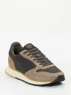 THE HOFF BRAND – Sneaker aus Veloursleder Dunkeloliv