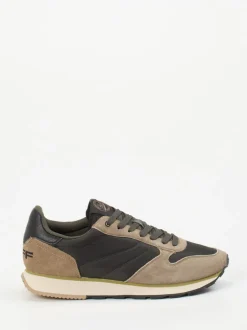 THE HOFF BRAND – Sneaker aus Veloursleder Dunkeloliv