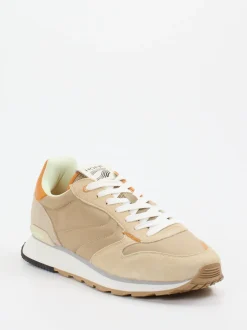 THE HOFF BRAND – Sneaker aus Textil und Veloursleder beige