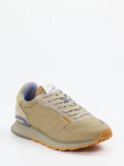 THE HOFF BRAND – Sneaker aus Textil und Veloursleder khaki