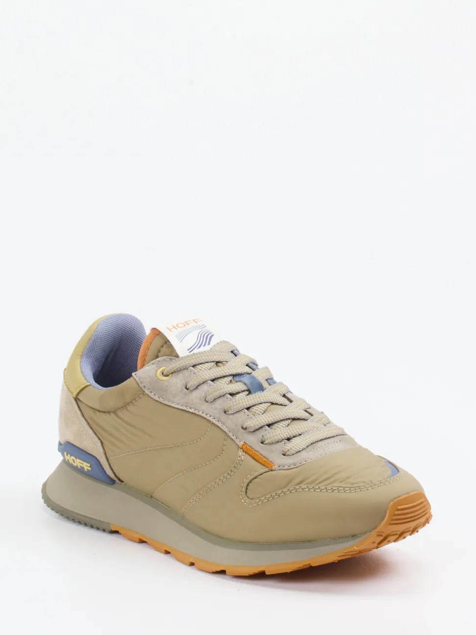THE HOFF BRAND – Sneaker aus Textil und Veloursleder khaki