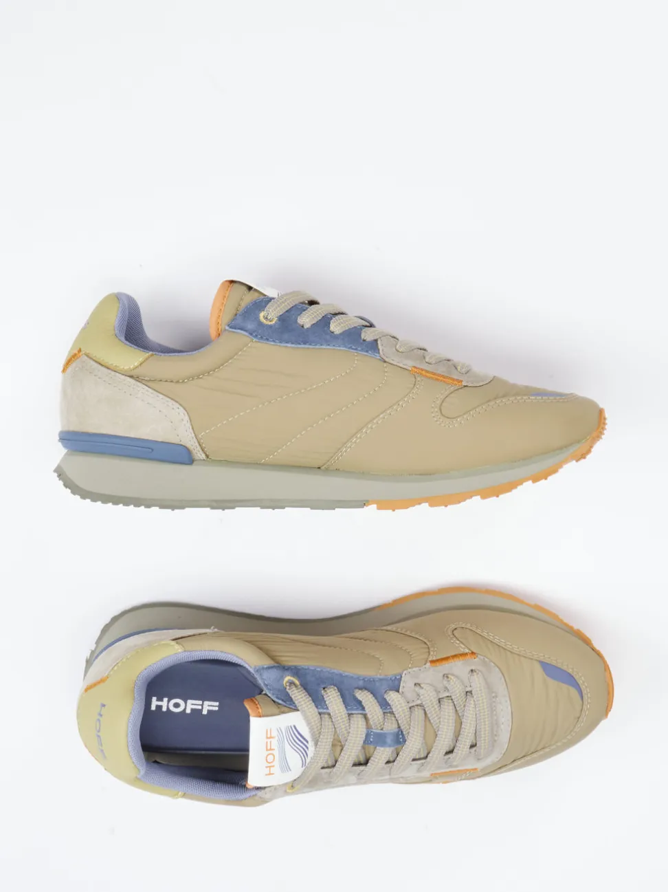 THE HOFF BRAND – Sneaker aus Textil und Veloursleder khaki