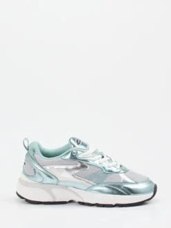 THE HOFF BRAND – Sneaker aus Metallicleder Eisblau