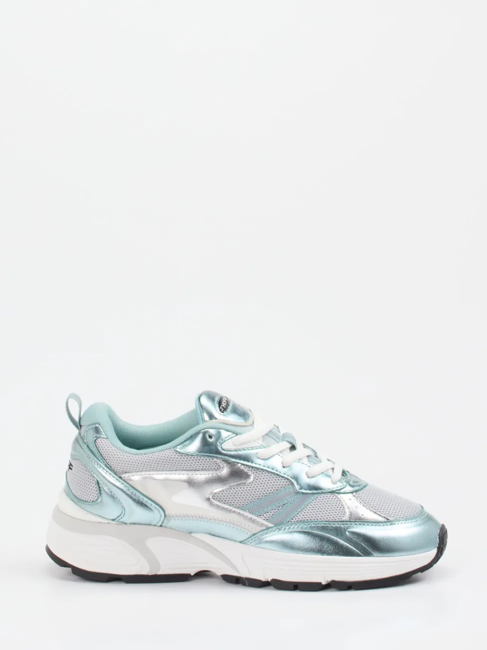 THE HOFF BRAND – Sneaker aus Metallicleder Eisblau