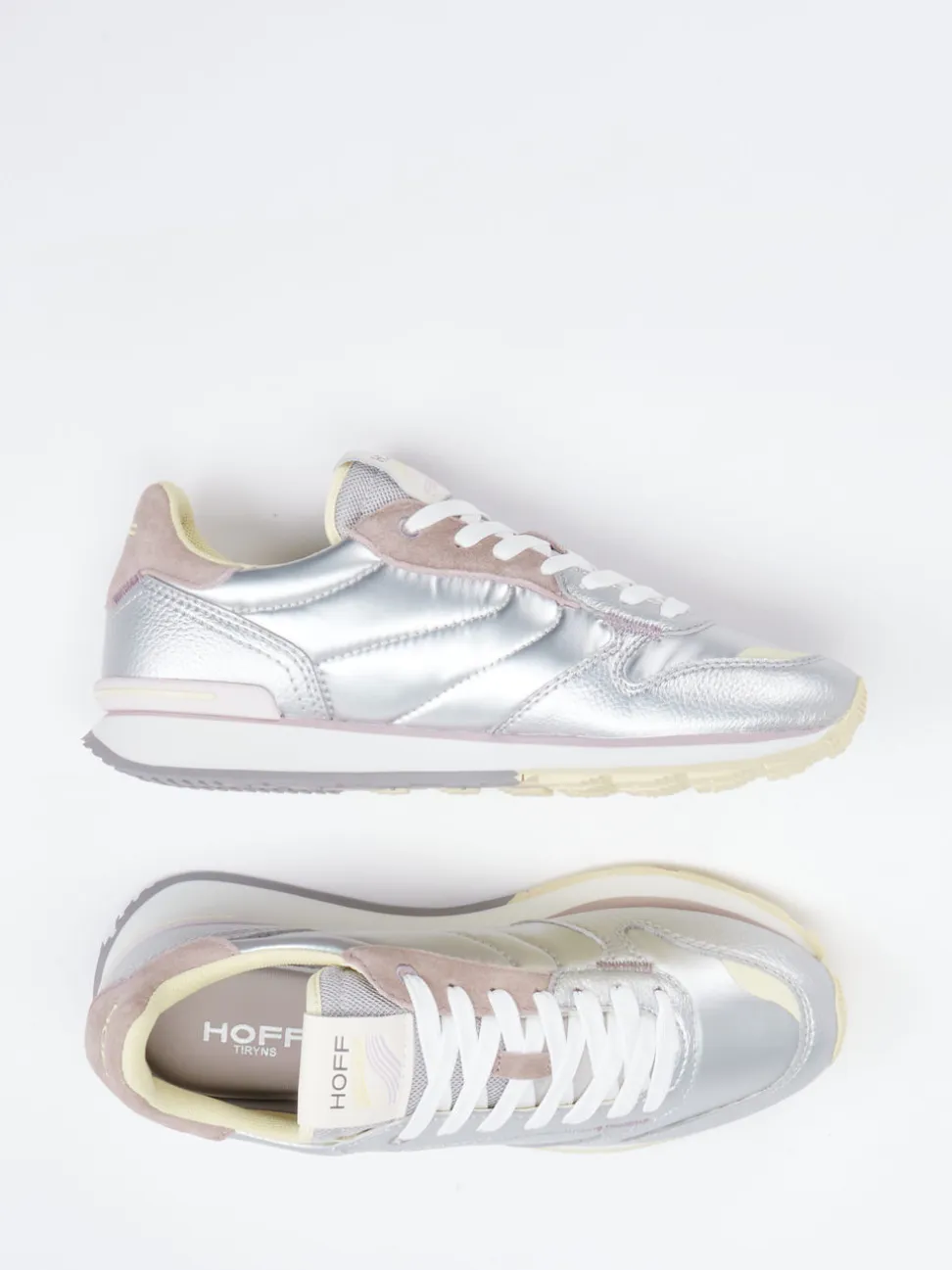 THE HOFF BRAND – Sneaker aus Metallic-Material silberfarben