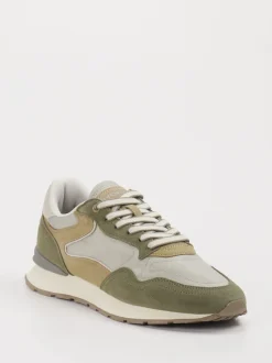 THE HOFF BRAND – Sneaker aus Leder-Mix in Graubeige