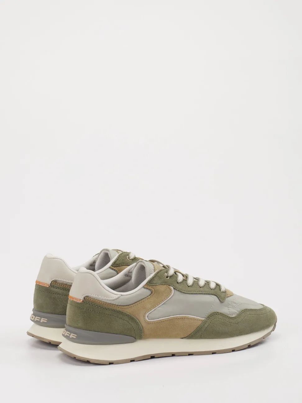 THE HOFF BRAND – Sneaker aus Leder-Mix in Graubeige