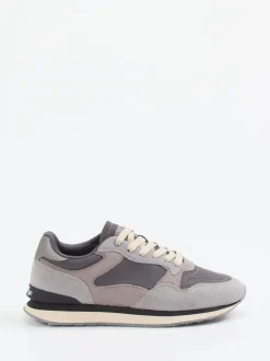 THE HOFF BRAND – Sneaker Berlin aus Veloursleder und Textil grau