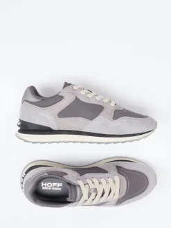 THE HOFF BRAND – Sneaker Berlin aus Veloursleder und Textil grau